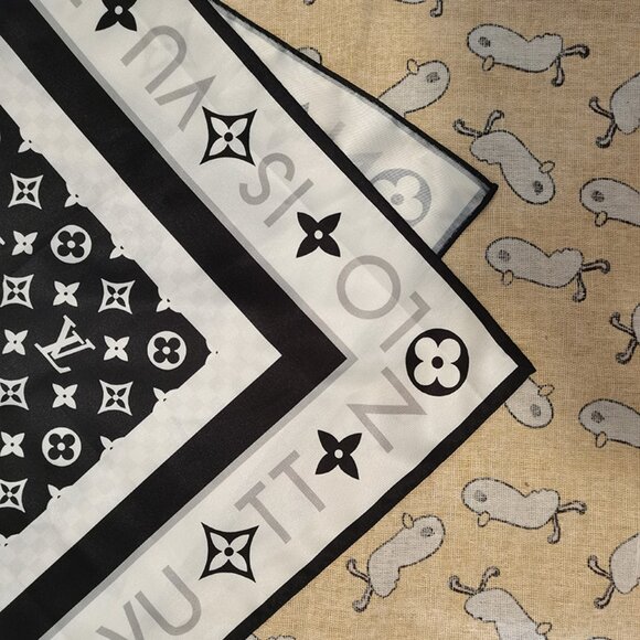 Louis Vuitton Square Silk Monogram Scarf - Picture 5 of 6